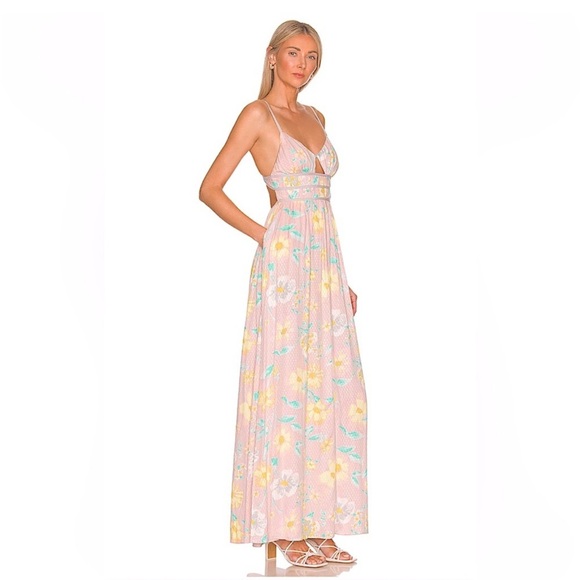 NWT Free People Wisteria Maxi Dress XS Light Combo Floral Pink Spring Wedding - Picture 4 of 12